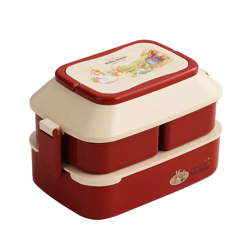 Cartoon Children's Lunch Box with Classical Oil Painting Patterns