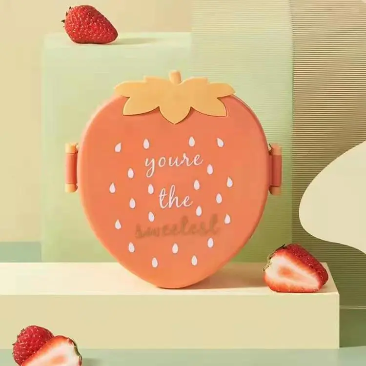 Microwave Heated Cute Strawberry Lunch Box