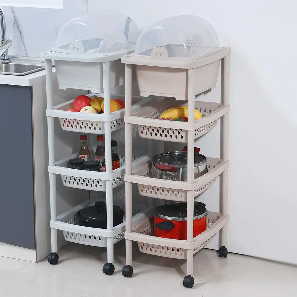 Mobile Baby Supplies Storage Rack, Multifunctional Kitchen Storage Rack