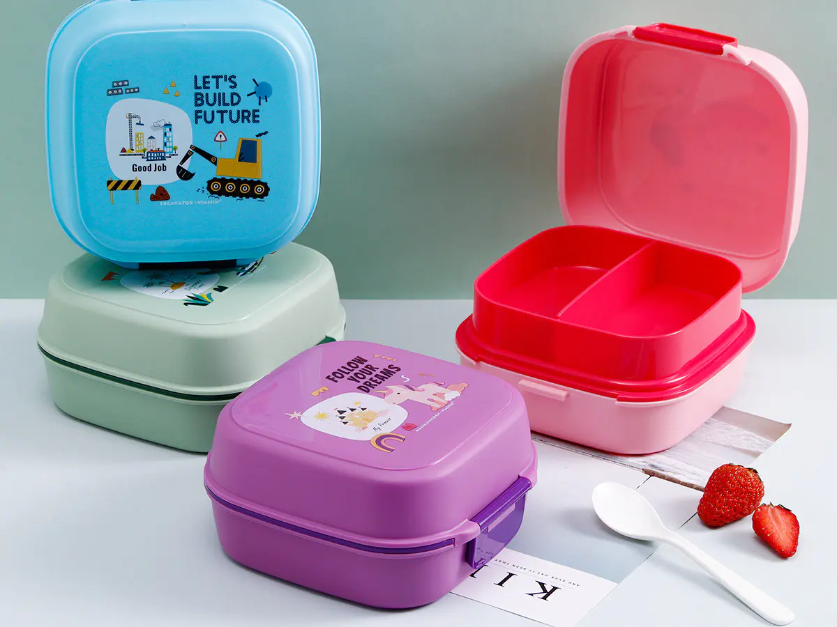 Cute cartoon colorful children's bento box