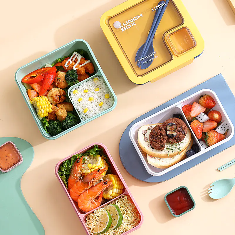 Simple Bento Box Water Cup Set, Student Cafeteria Lunch Box
