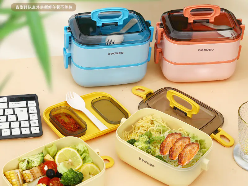 Bamboo fiber single layer/double layer lunch box