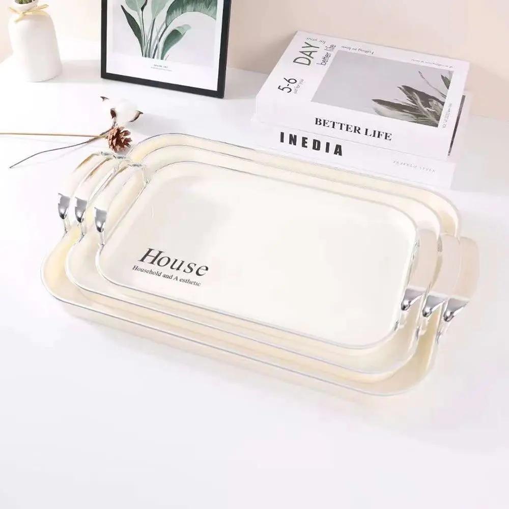 Rectangular/Circular White Tray, Plastic Commercial Display Tray