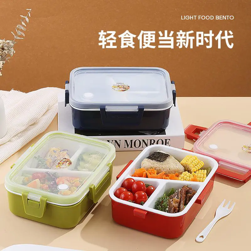 Japanese Style Lunch Box, Multi Compartment Plastic Lunch Box