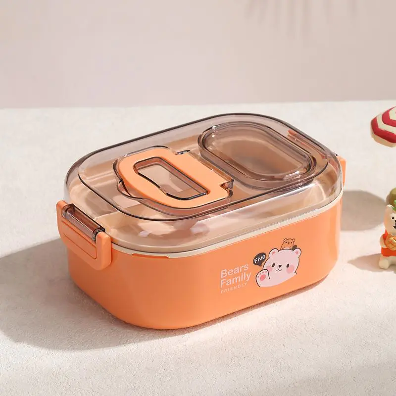 Baby Bear Sauce Box Double Layer Stainless Steel Lunch Box