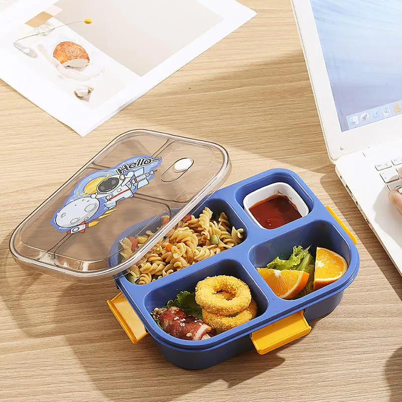 INS Plastic Four Compartment Lunch Box, Office Lunch Box