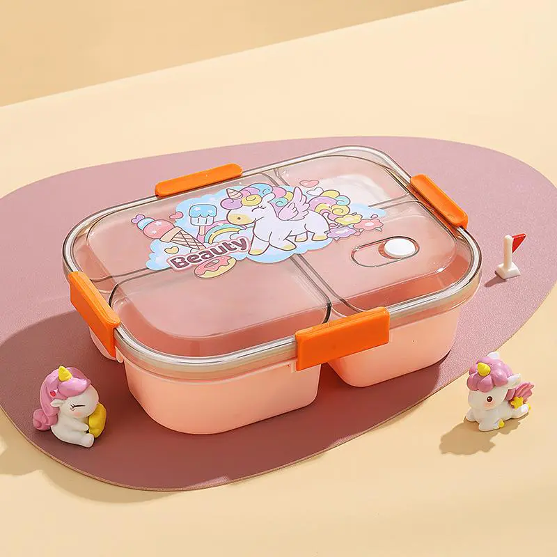 INS Plastic Four Compartment Lunch Box, Office Lunch Box