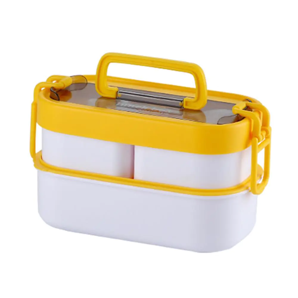 Double Layered Japanese and Korean Style Plastic Lunch Box