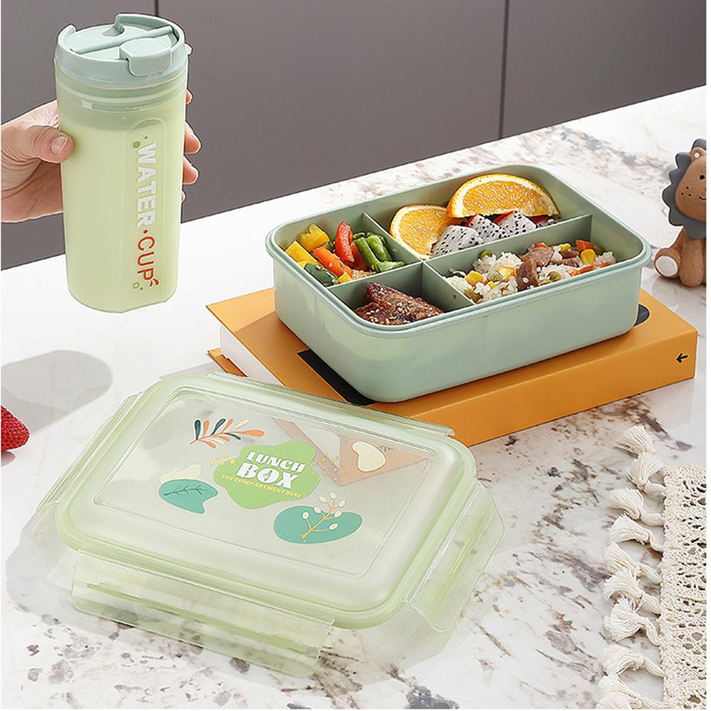Multi Compartment Student Lunch Box that can be Heated by Microwave