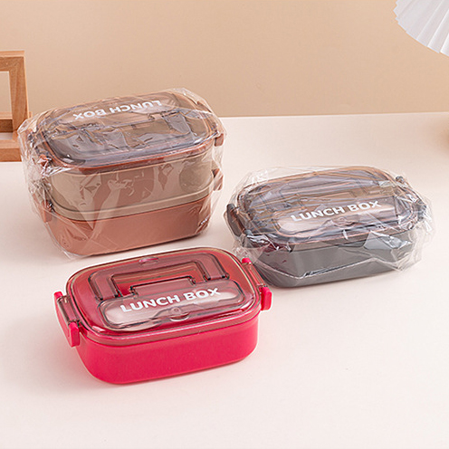 Single and Double Layered Lunch Boxes for Office Workers
