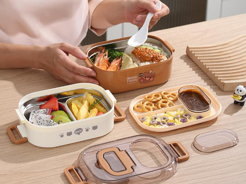 Bear double-layer stainless steel lunch box