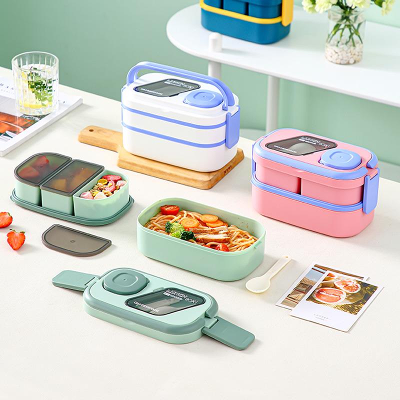 Microwave Heating Simple Double-layer Lunch Box